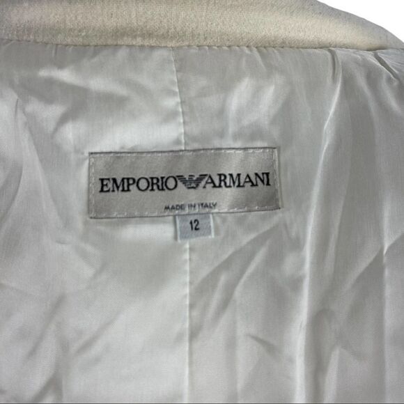 New Emporio Armani Single-breasted Fitted High/low Peplum Blazer Size 12 - Picture 14 of 15